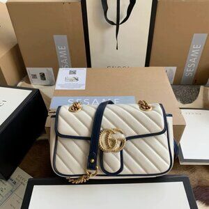 Gucci white and blue shoulder bag